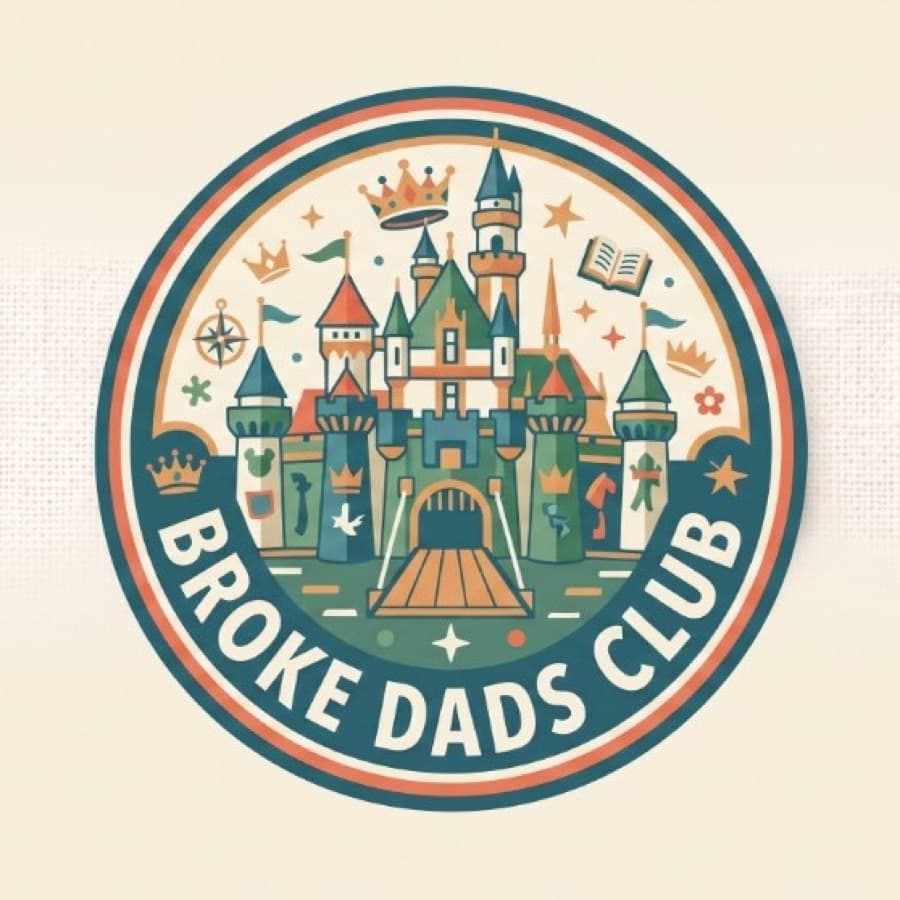 Broke Dads Club crest, castle, crowns, and the club name